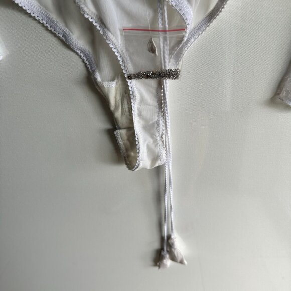 NWOT Free People x Intimately WOMEN'S BODYSUIT M Ready To Party LACE SEQUIN - Picture 13 of 16